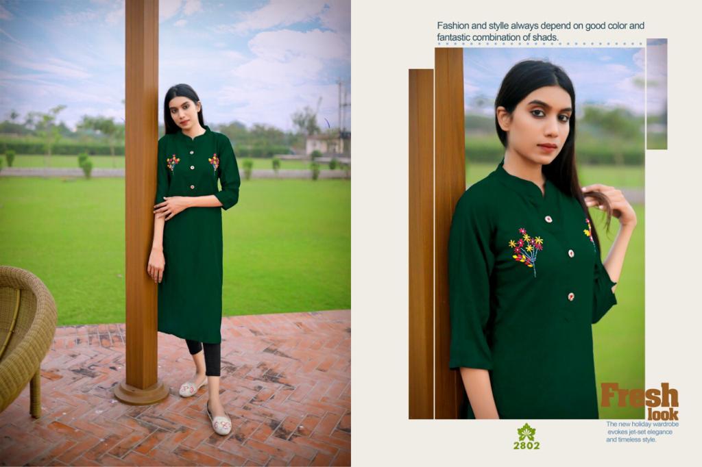 Fc Presents Libaaz-2802 Casual Wear Kurtis Collection
