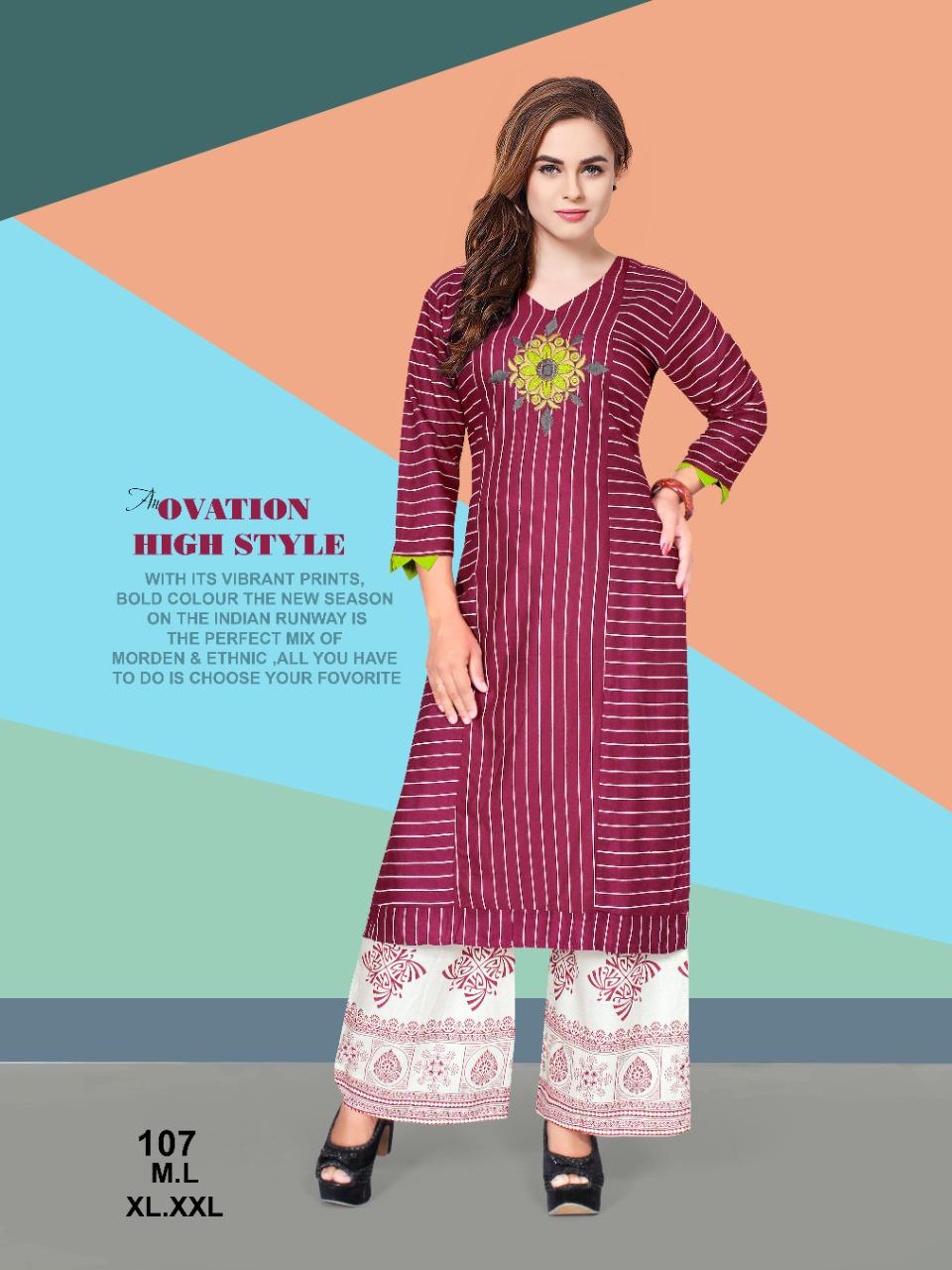 Ft  Presents Plazo Masti  Printed Kurti With Bottom