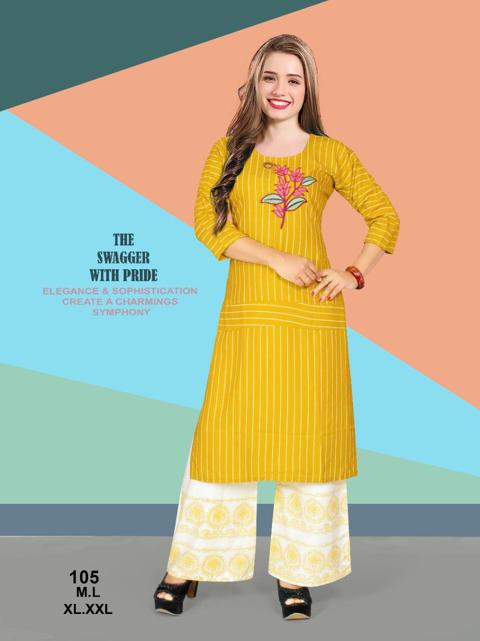 Ft  Presents Plazo Masti  Printed Kurti With Bottom