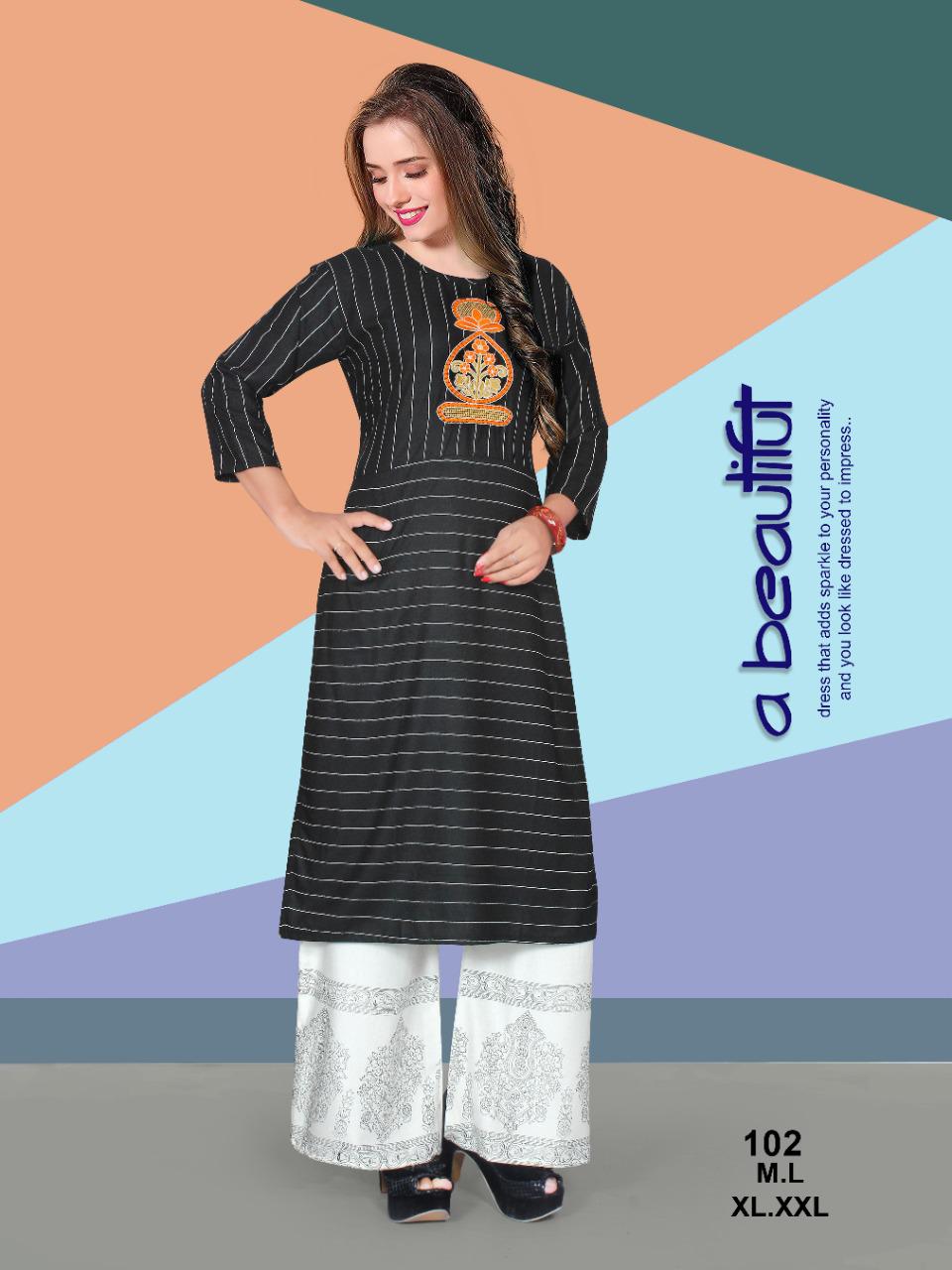 Ft  Presents Plazo Masti  Printed Kurti With Bottom