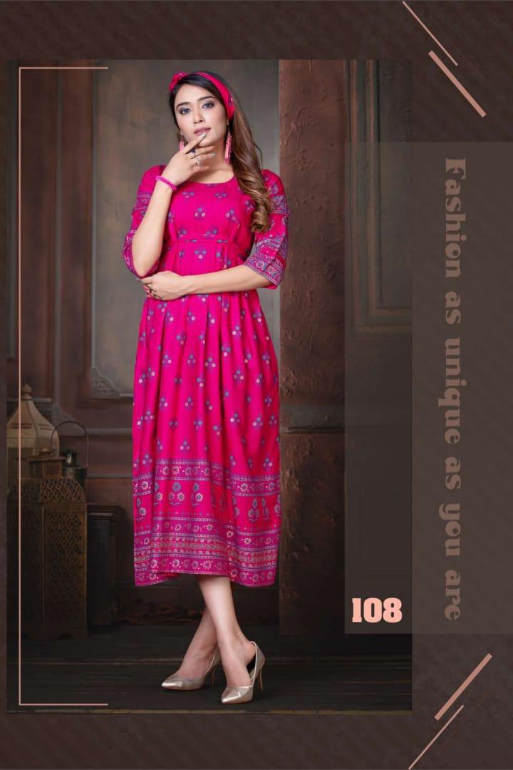 Ft  Presents Sweet Queen Casual Wear Round Kurti Collection