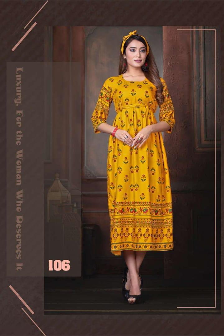 Ft  Presents Sweet Queen Casual Wear Round Kurti Collection