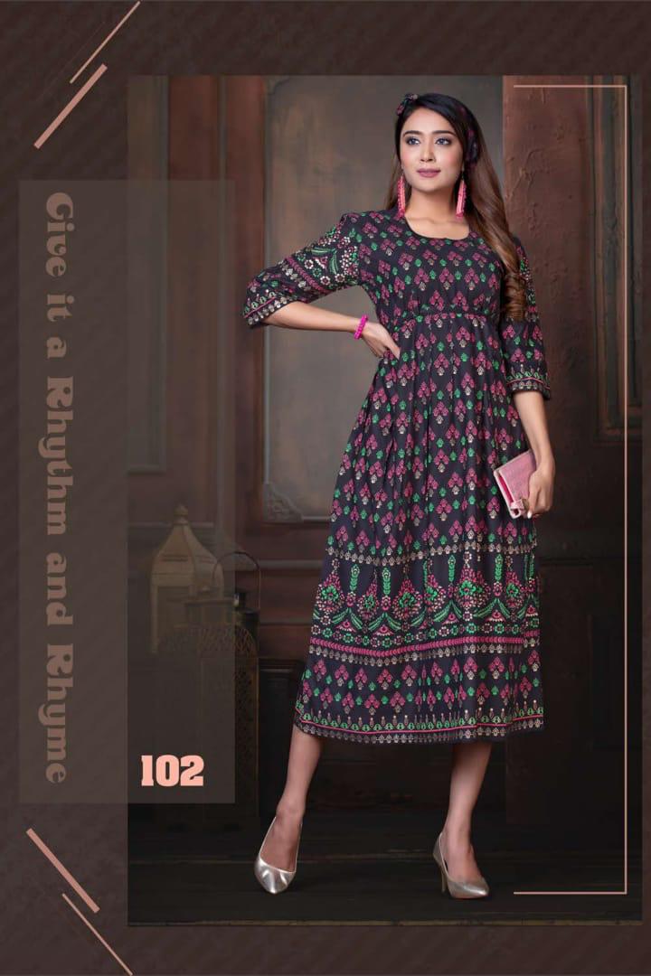 Ft  Presents Sweet Queen Casual Wear Round Kurti Collection