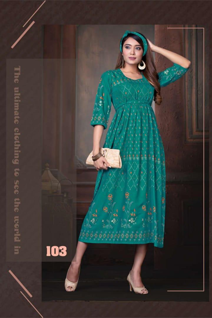 Ft  Presents Sweet Queen Casual Wear Round Kurti Collection