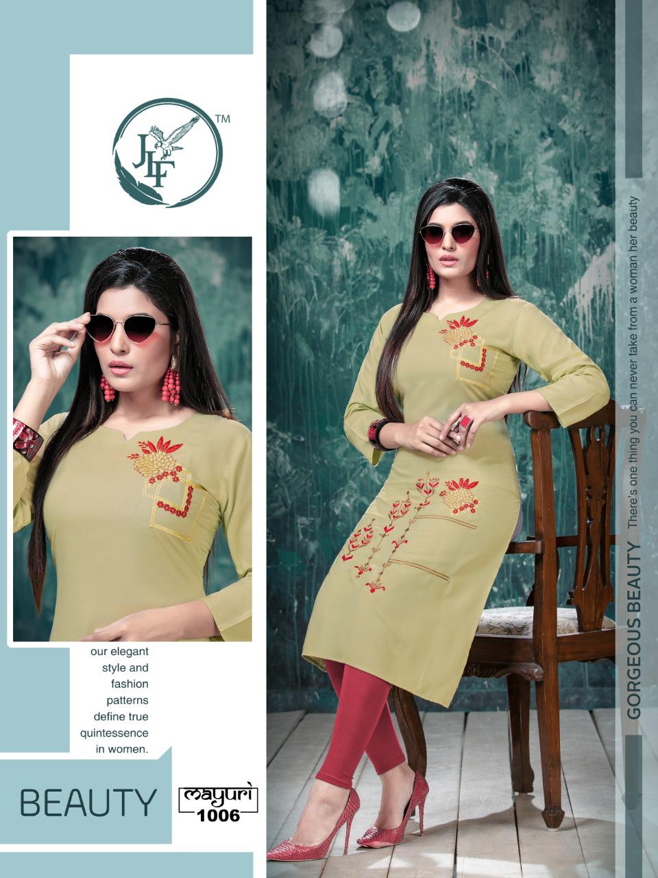 Jlf Presents  Mayuri Casual Wear Kurti Collection