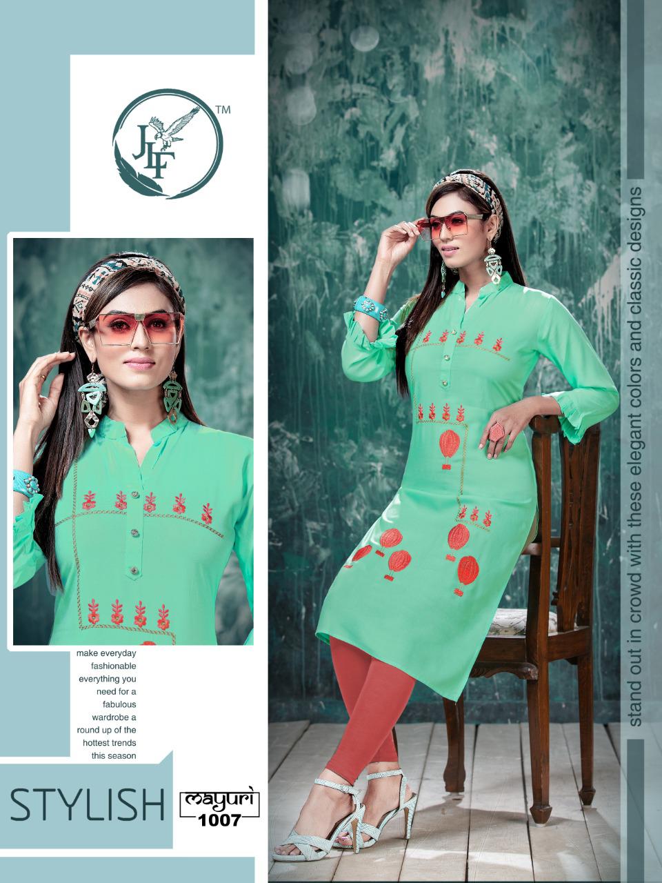 Jlf Presents  Mayuri Casual Wear Kurti Collection