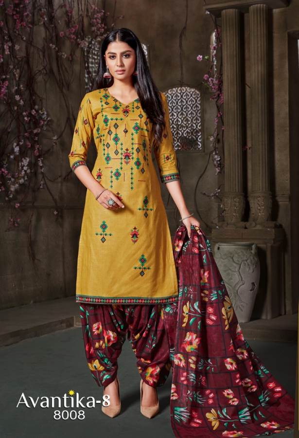 Jt Presents Avantika Vol 8 Printed Dress Material