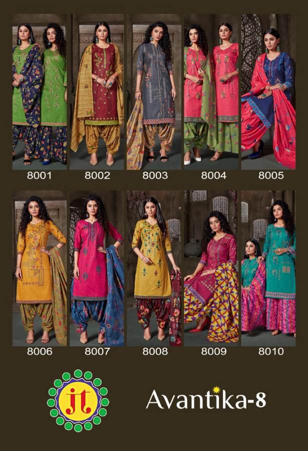 Jt Presents Avantika Vol 8 Printed Dress Material
