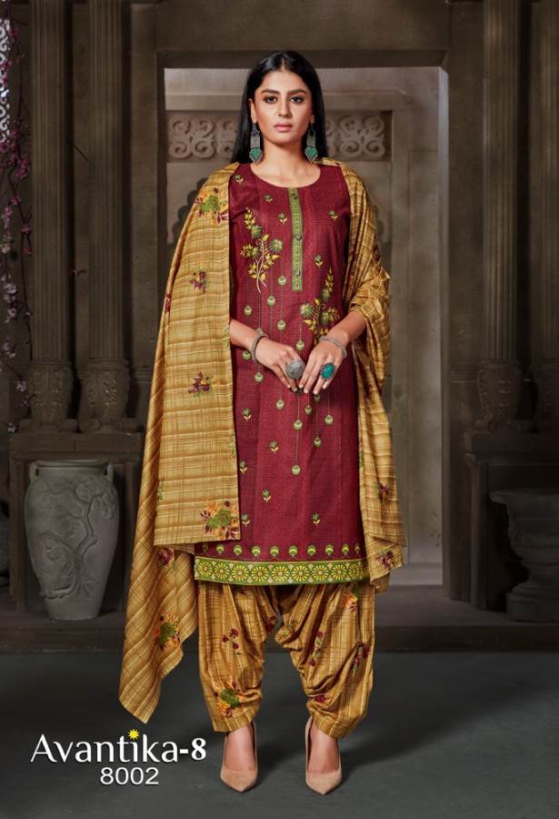 Jt Presents Avantika Vol 8 Printed Dress Material