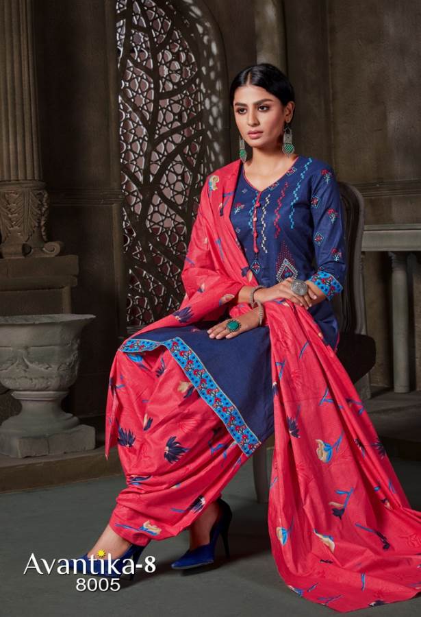 Jt Presents Avantika Vol 8 Printed Dress Material