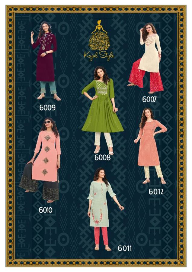 Kajal Style  Presents Fashion Label Vol 6 Kurti With Bottom