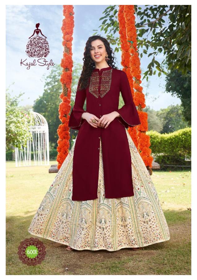 Kajal Style  Presents Fashion Label Vol 6 Kurti With Bottom