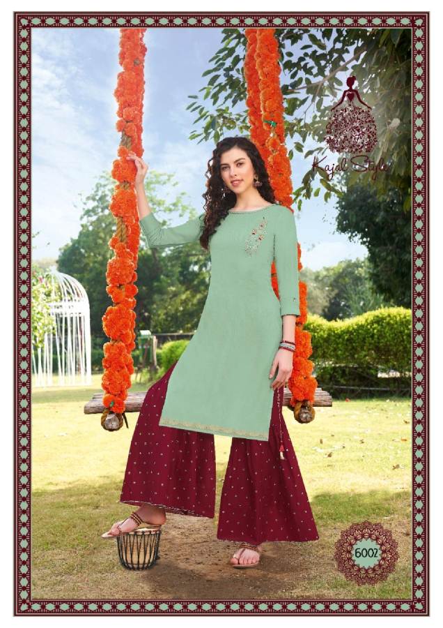 Kajal Style  Presents Fashion Label Vol 6 Kurti With Bottom