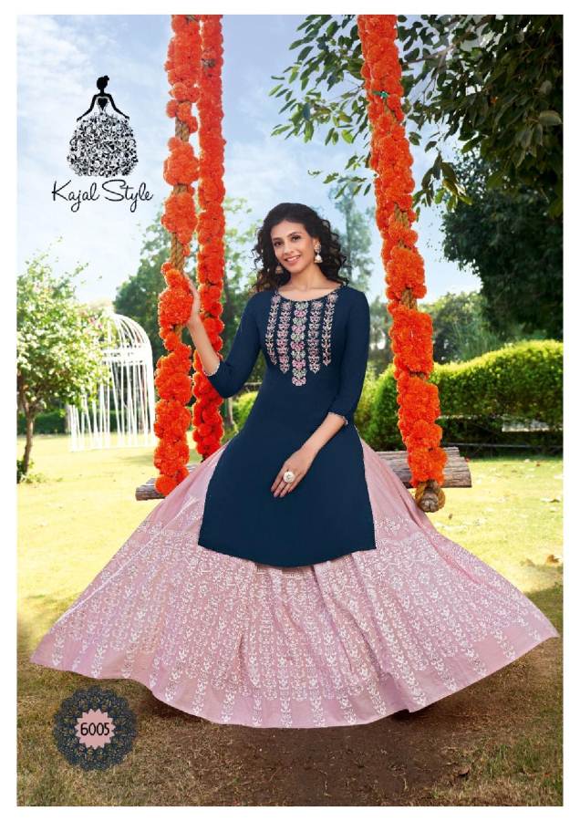 Kajal Style  Presents Fashion Label Vol 6 Kurti With Bottom