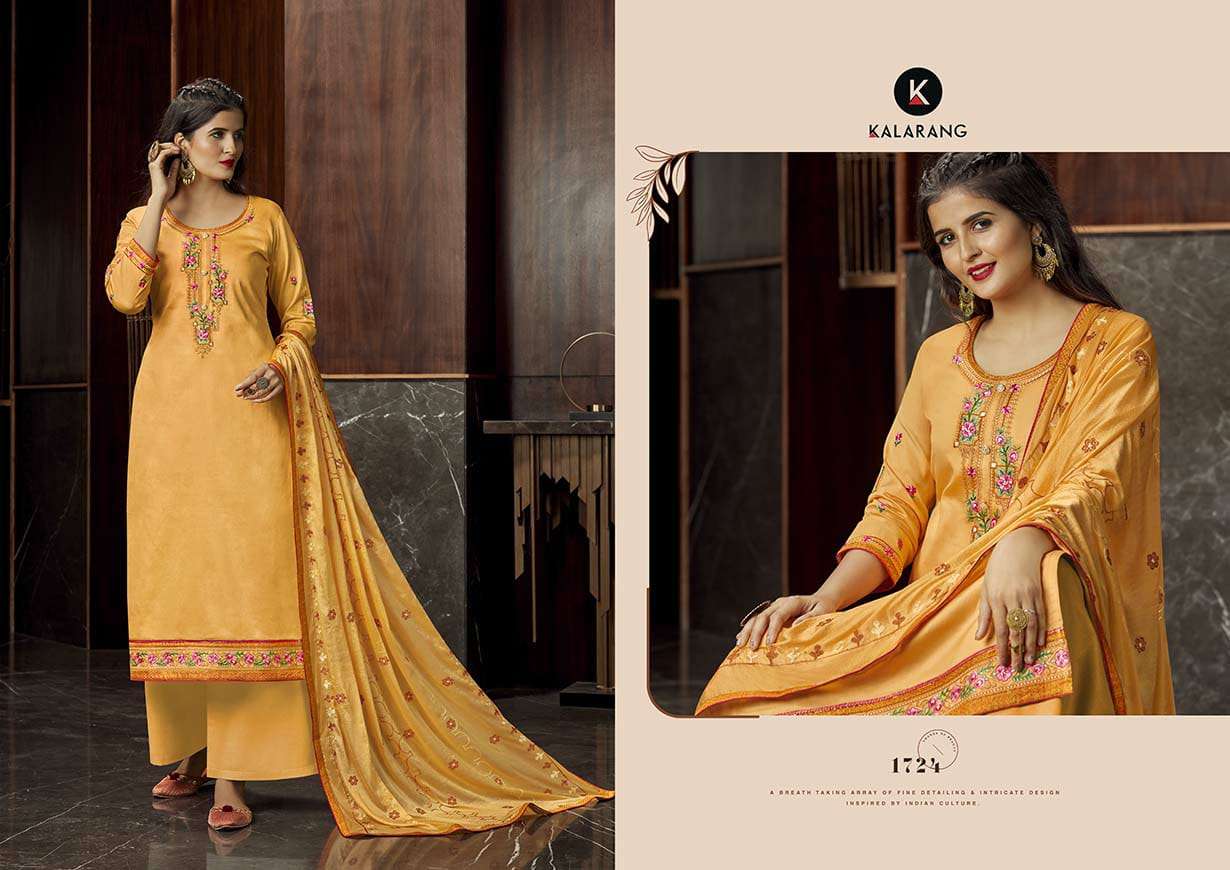 Kalarang Presents Milah Designer Dress Material