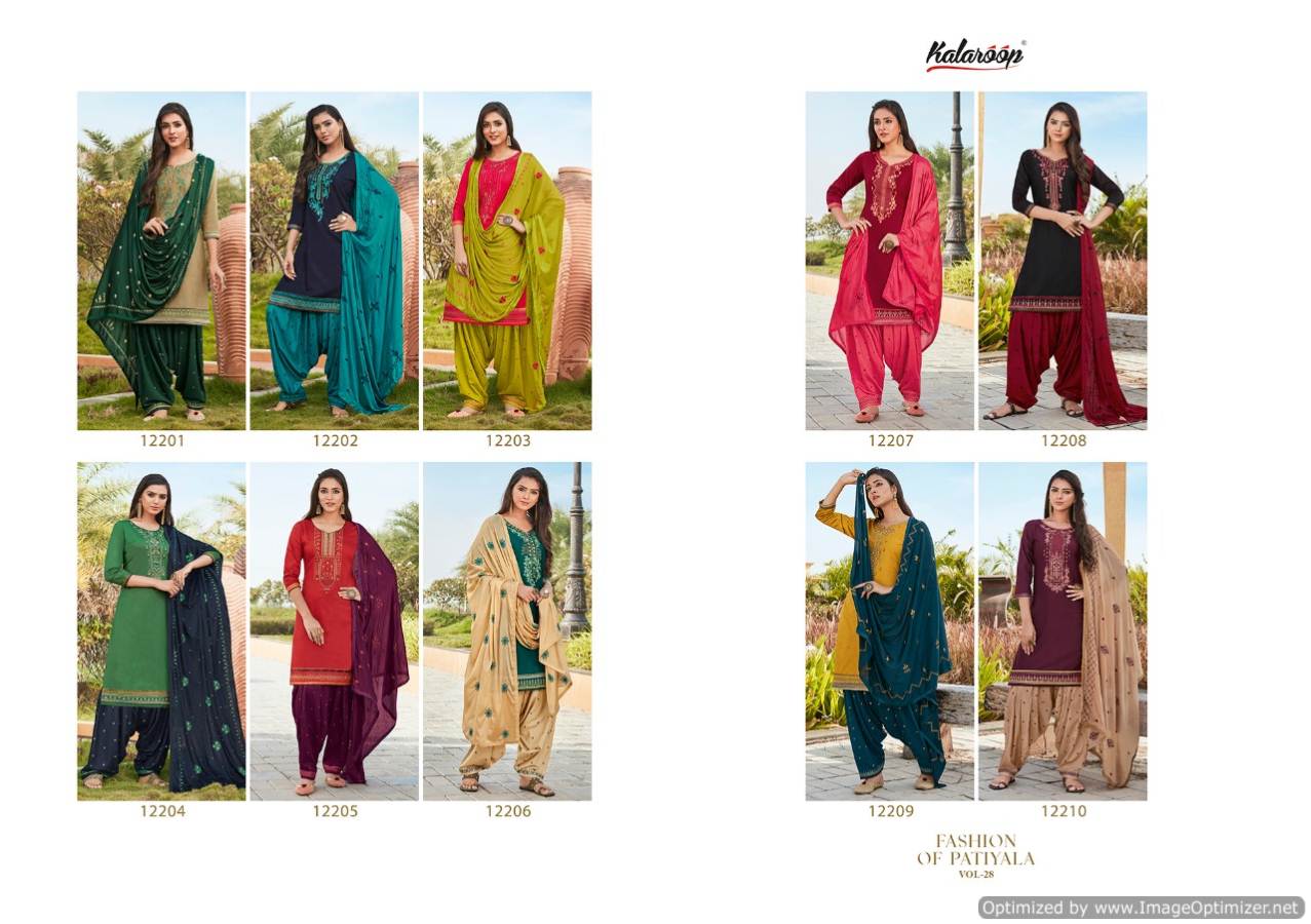 Kalaroop  Presents Fashion Of Patiyala  Vol 28  Ready Made Collection
