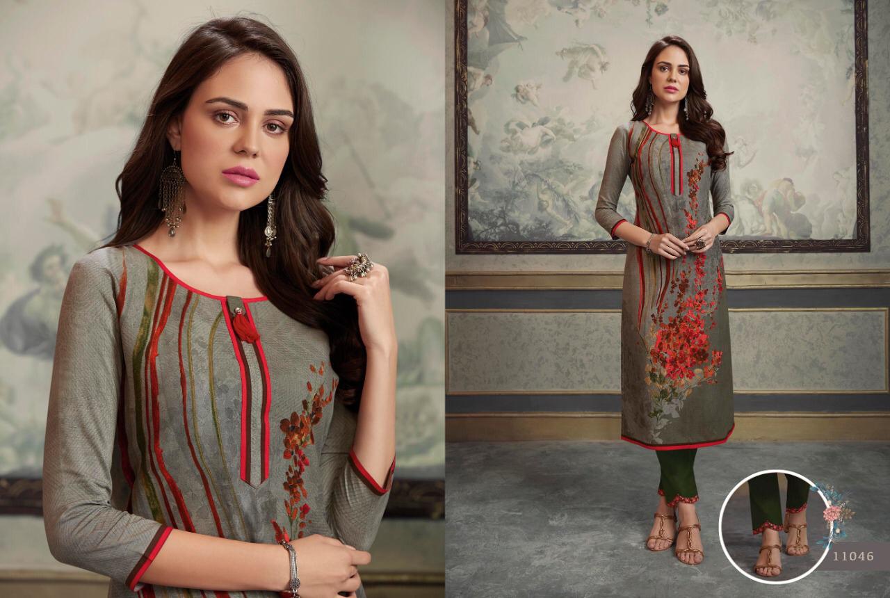 Kalaroop  Presents  Lotus Casual Wear Kurti With Pant Collection