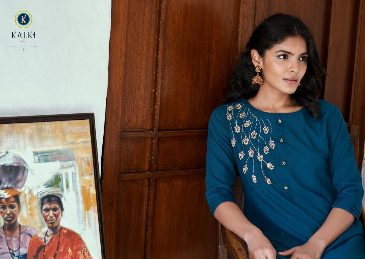 Kalki  Presents Sunehri Vol 3 Stylish Kurti With Bottom Collection