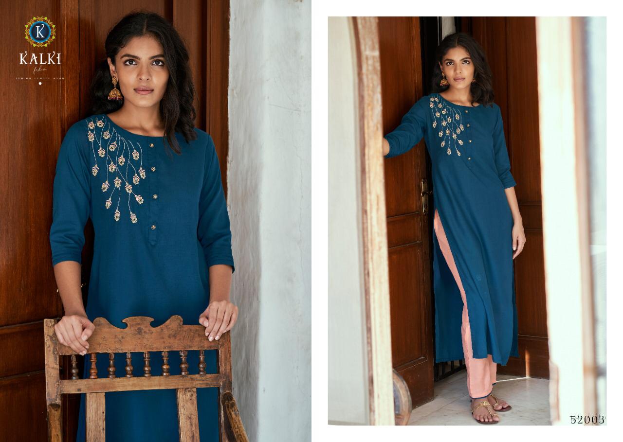 Kalki  Presents Sunehri Vol 3 Stylish Kurti With Bottom Collection