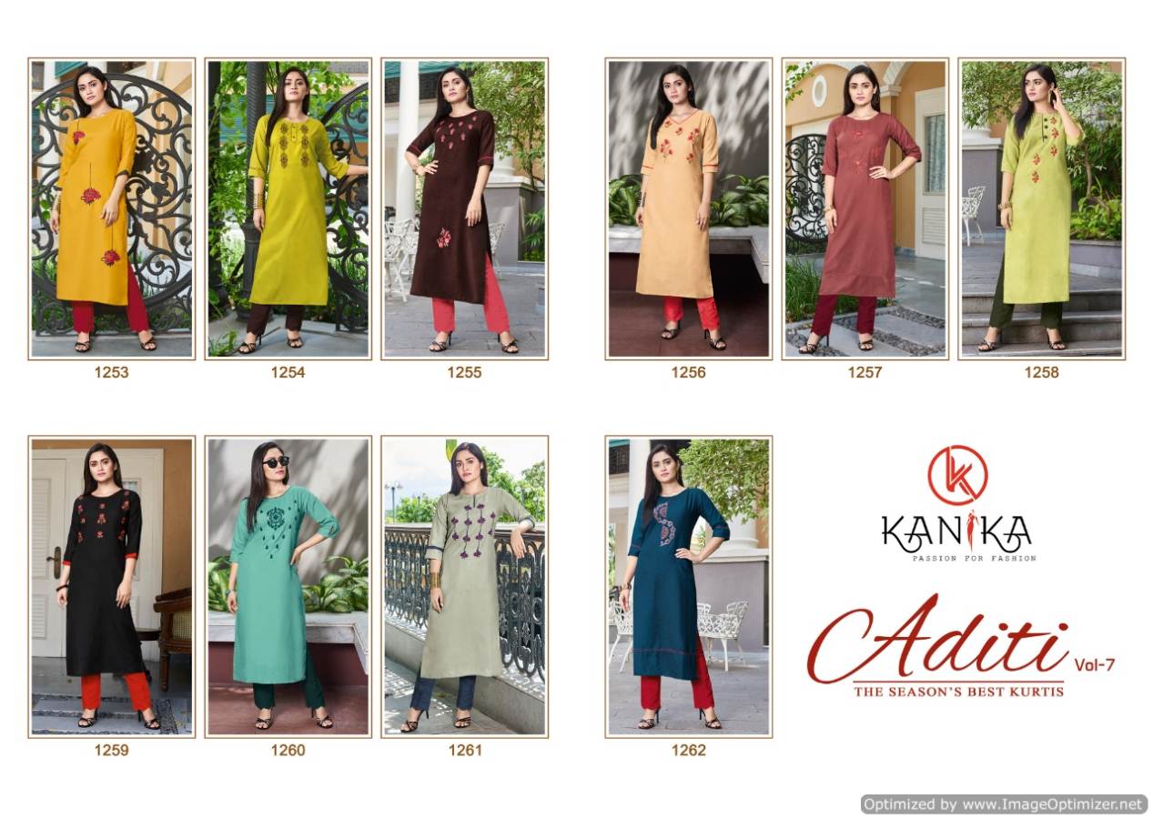 Kanika Presents  Aditi Vol 7  Daily Wear Kurti Collection
