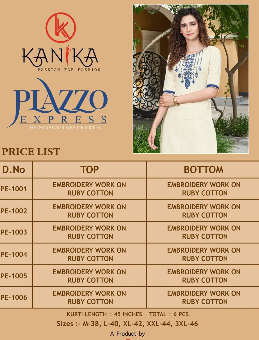 Kanika Presents Plazzo Express  Designer Kurti