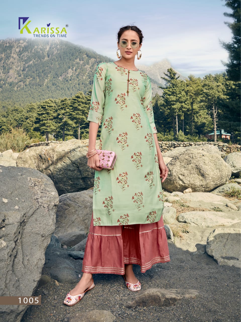 Karissa  Presents  Rangat Stylish Kurti With Bottom Collection