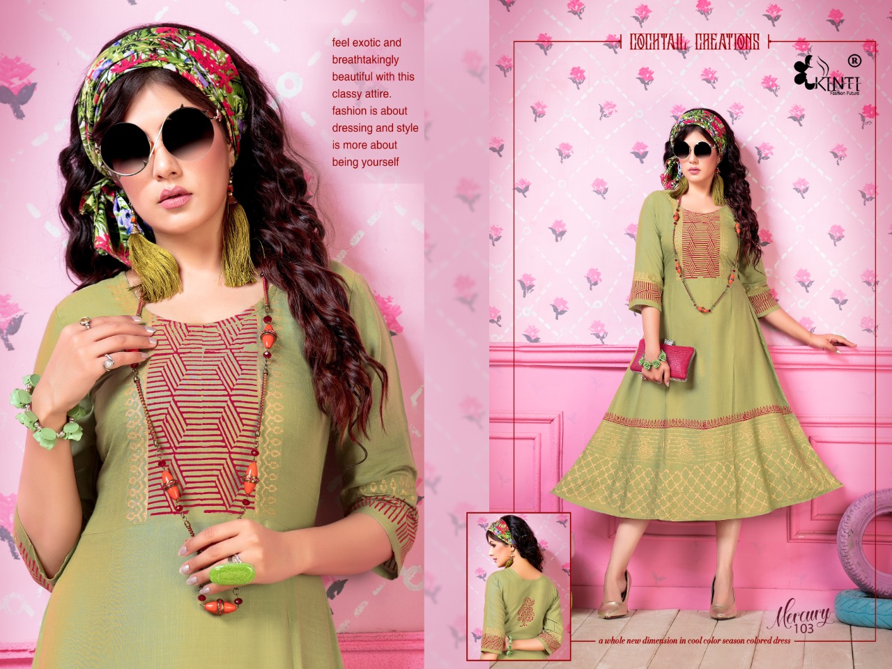 Kinti Presents Mercury Printed Kurti Collection