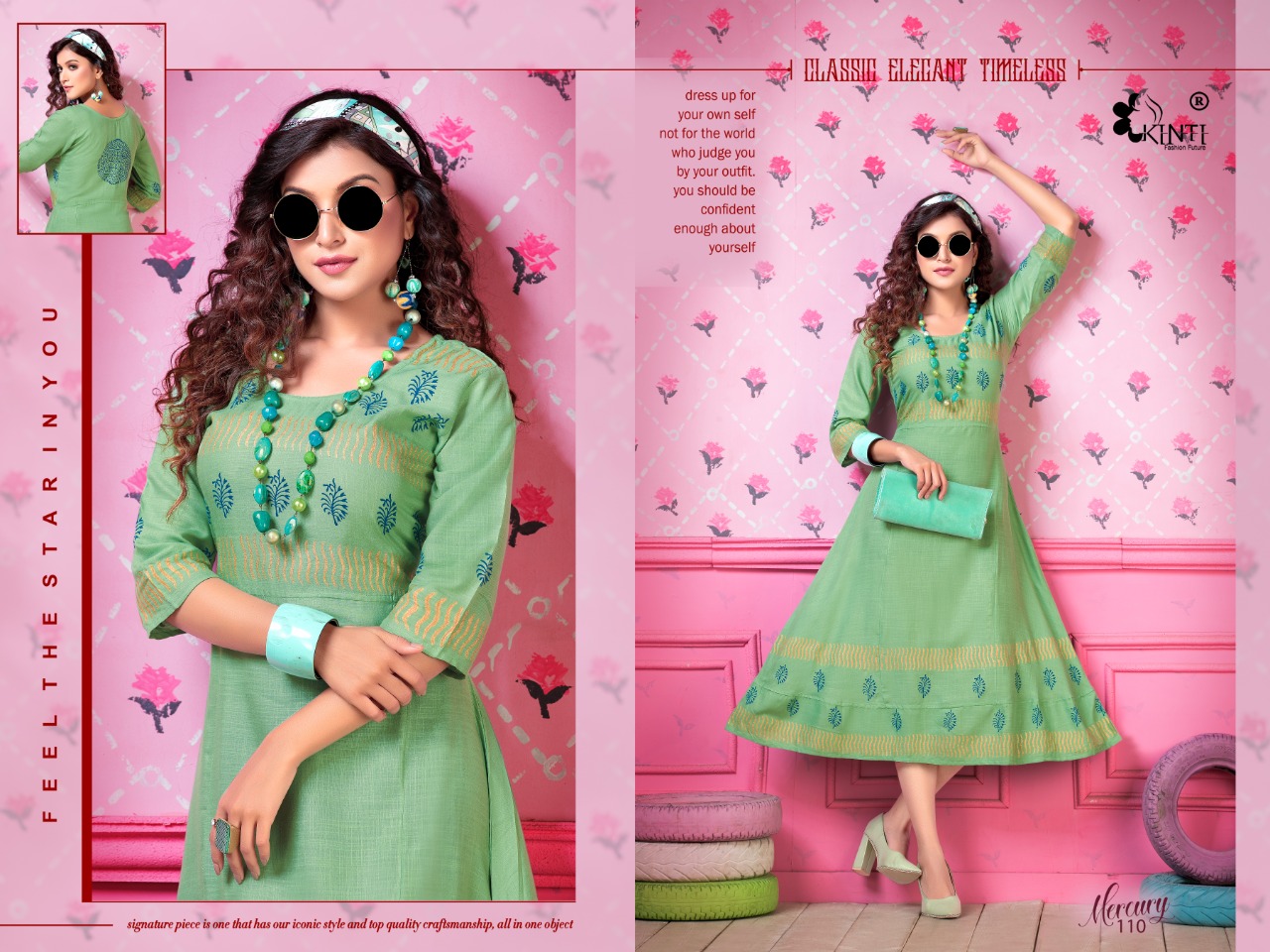 Kinti Presents Mercury Printed Kurti Collection