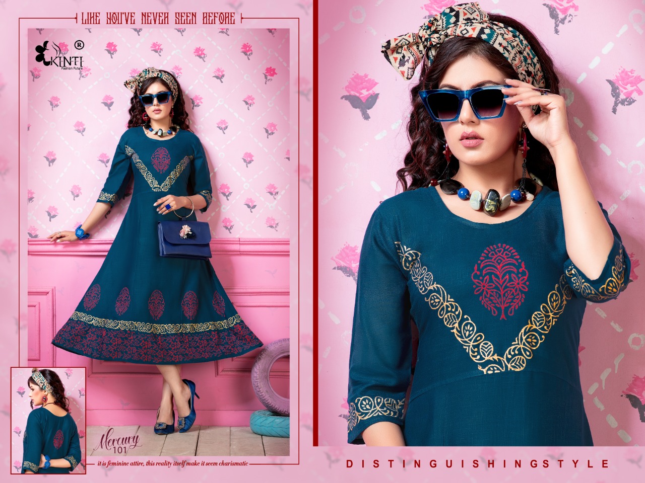 Kinti Presents Mercury Printed Kurti Collection