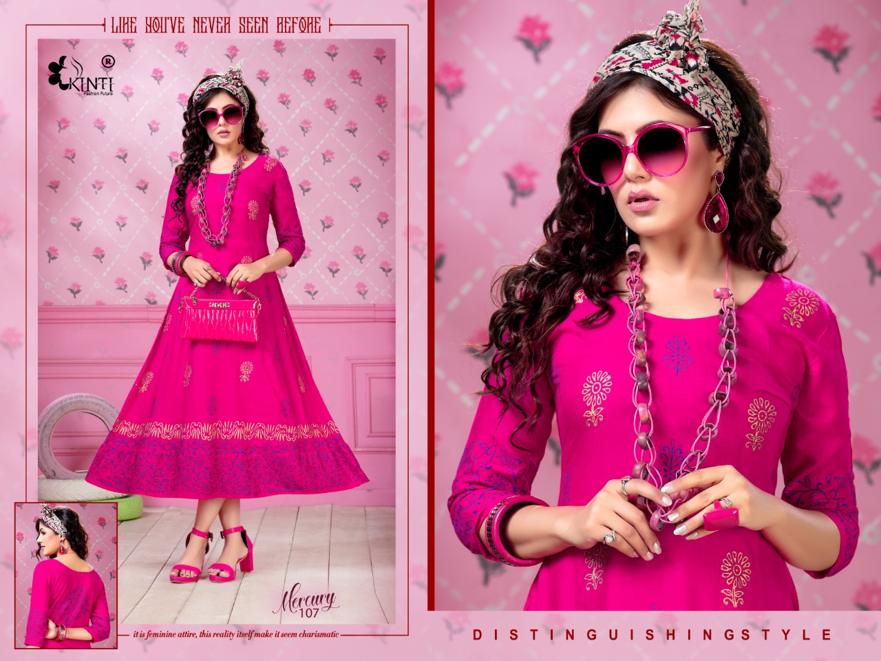 Kinti Presents Mercury Printed Kurti Collection