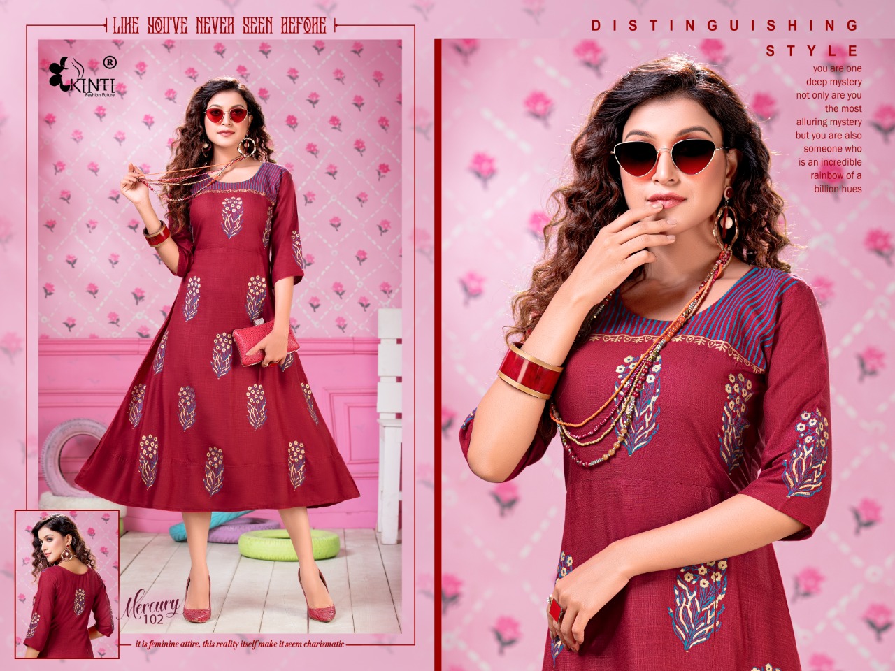 Kinti Presents Mercury Printed Kurti Collection