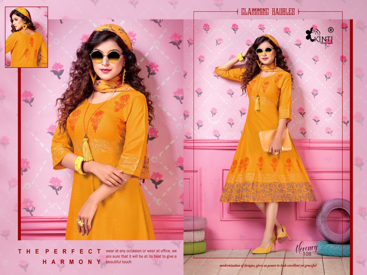Kinti Presents Mercury Printed Kurti Collection