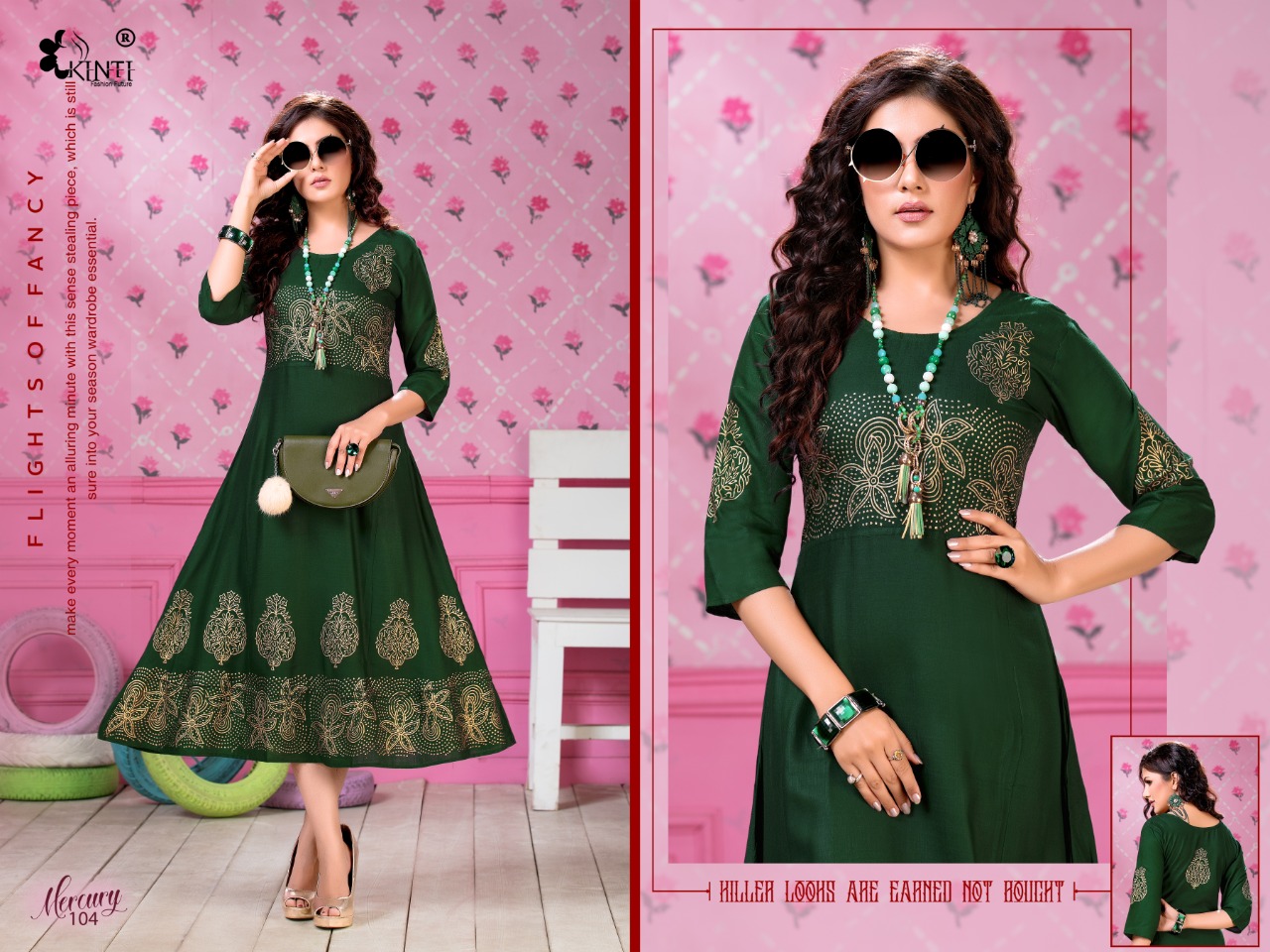 Kinti Presents Mercury Printed Kurti Collection