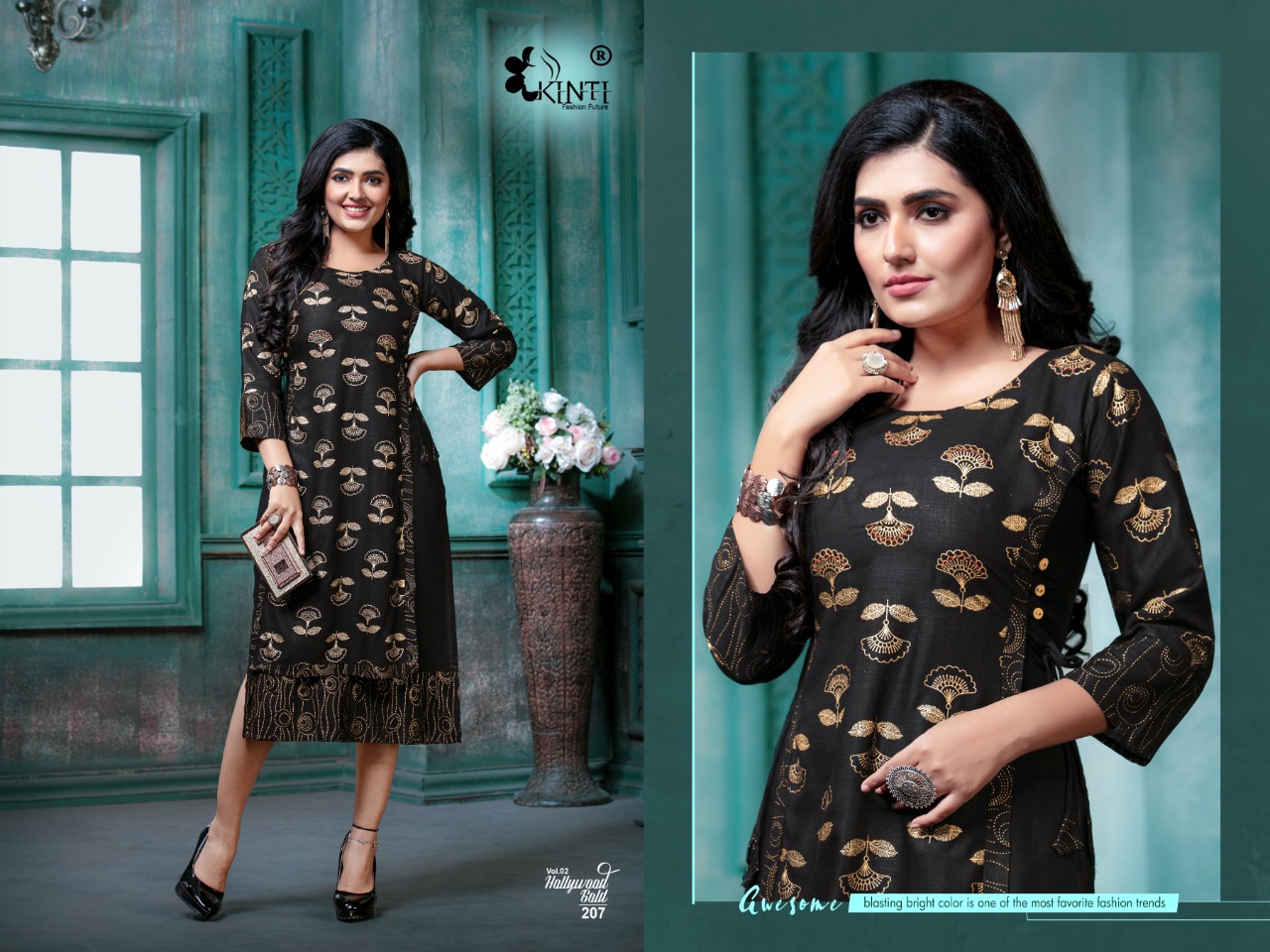 Kinti Presents Hollywood Gold Vol 2 Printed Kurtis Collection