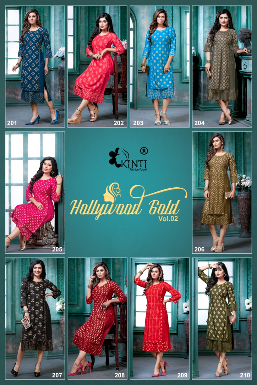Kinti Presents Hollywood Gold Vol 2 Printed Kurtis Collection
