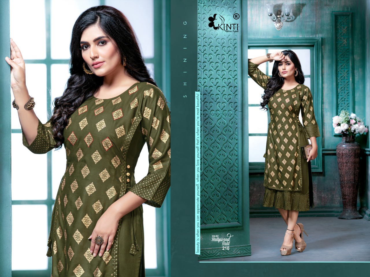 Kinti Presents Hollywood Gold Vol 2 Printed Kurtis Collection