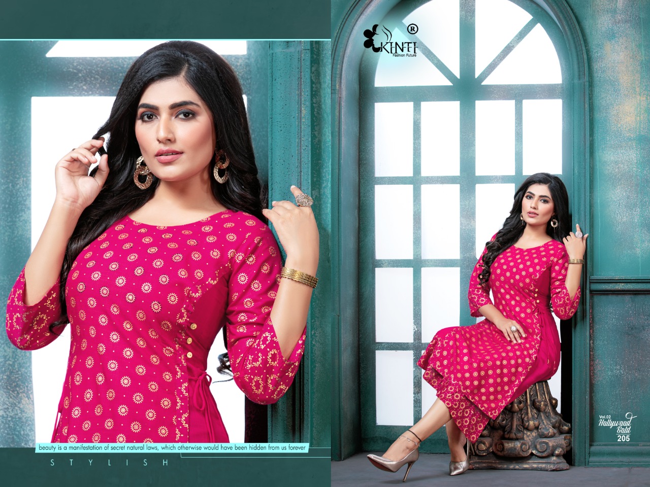 Kinti Presents Hollywood Gold Vol 2 Printed Kurtis Collection