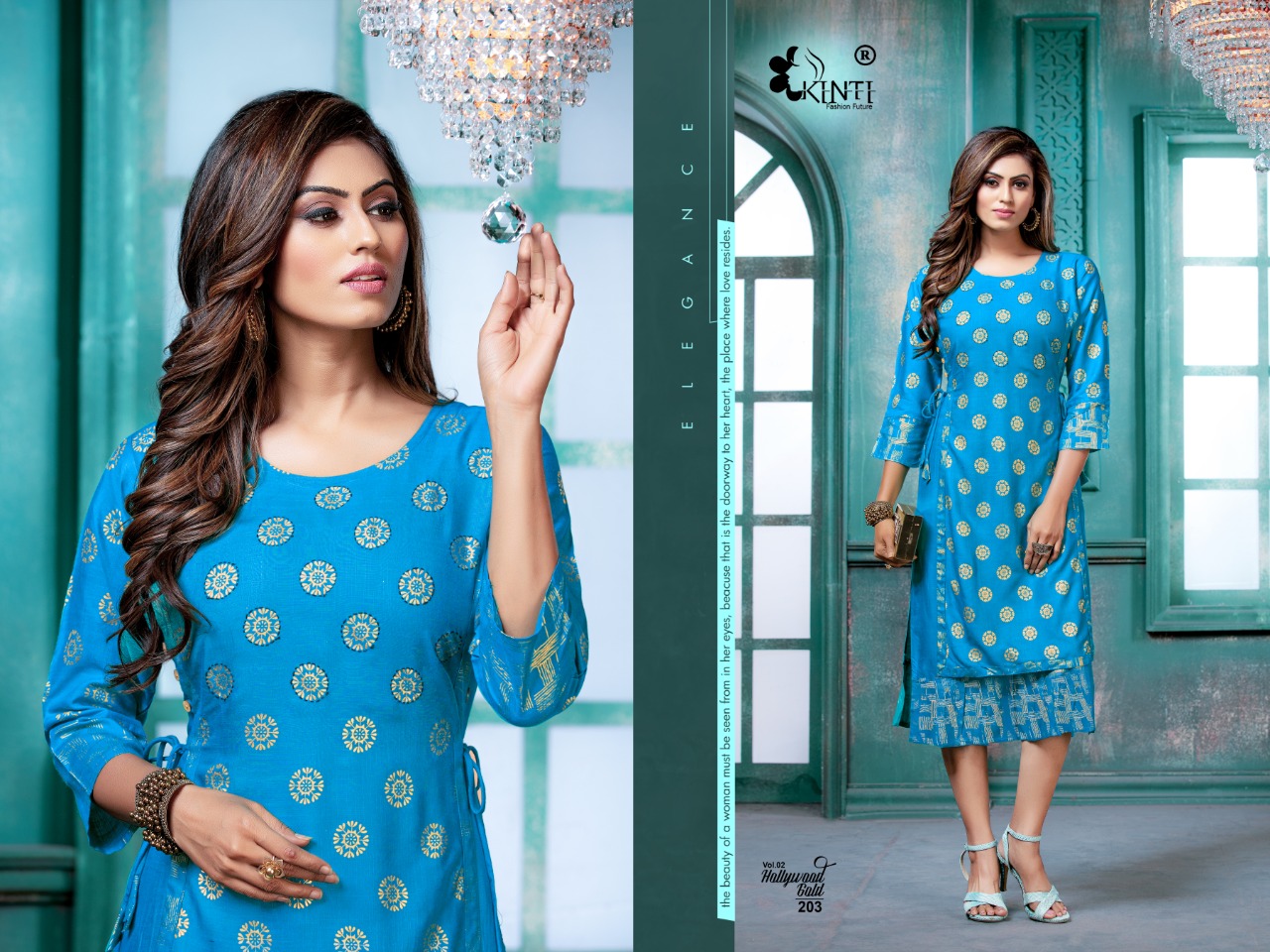 Kinti Presents Hollywood Gold Vol 2 Printed Kurtis Collection