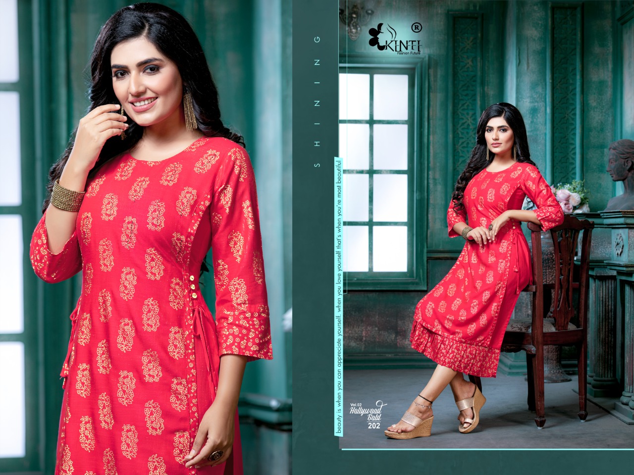 Kinti Presents Hollywood Gold Vol 2 Printed Kurtis Collection