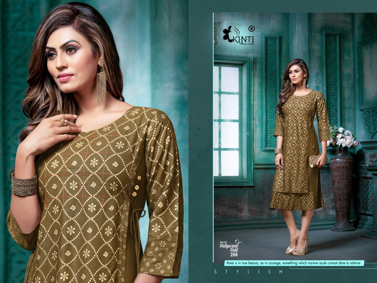 Kinti Presents Hollywood Gold Vol 2 Printed Kurtis Collection