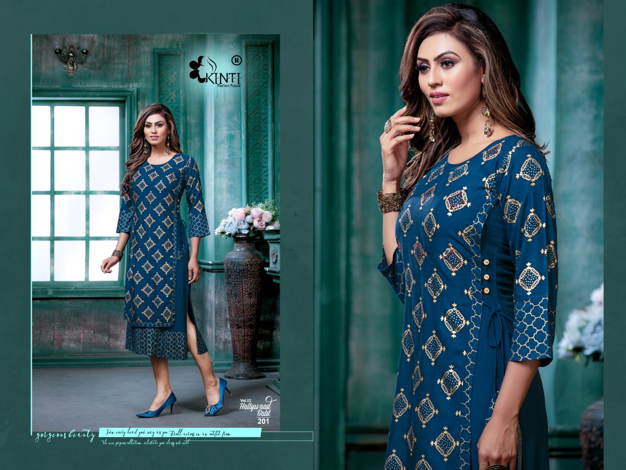 Kinti Presents Hollywood Gold Vol 2 Printed Kurtis Collection