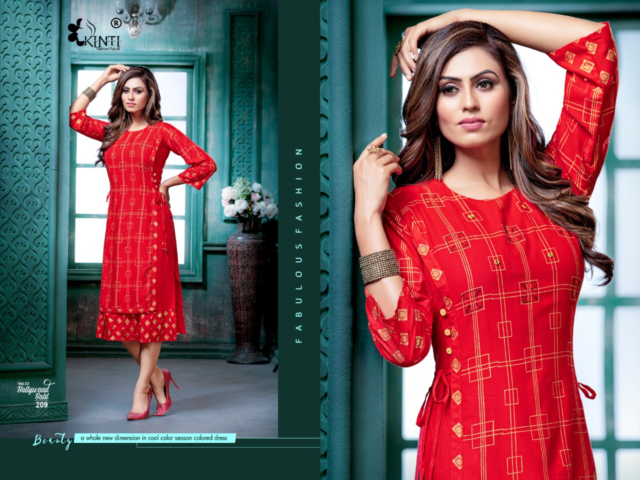Kinti Presents Hollywood Gold Vol 2 Printed Kurtis Collection
