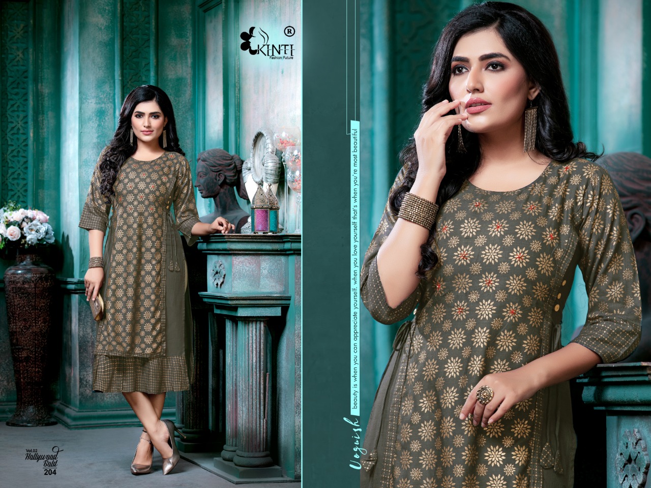 Kinti Presents Hollywood Gold Vol 2 Printed Kurtis Collection