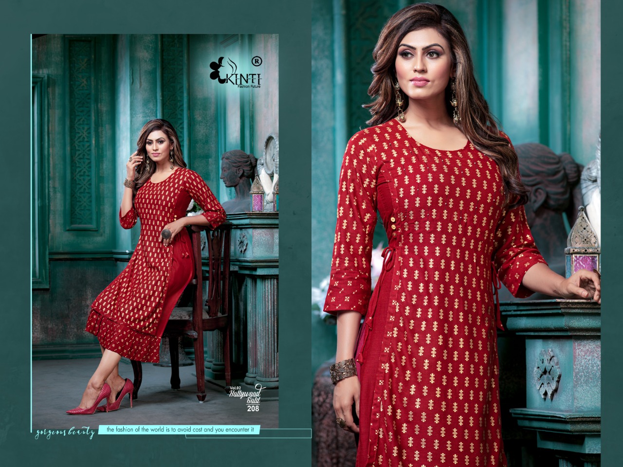 Kinti Presents Hollywood Gold Vol 2 Printed Kurtis Collection