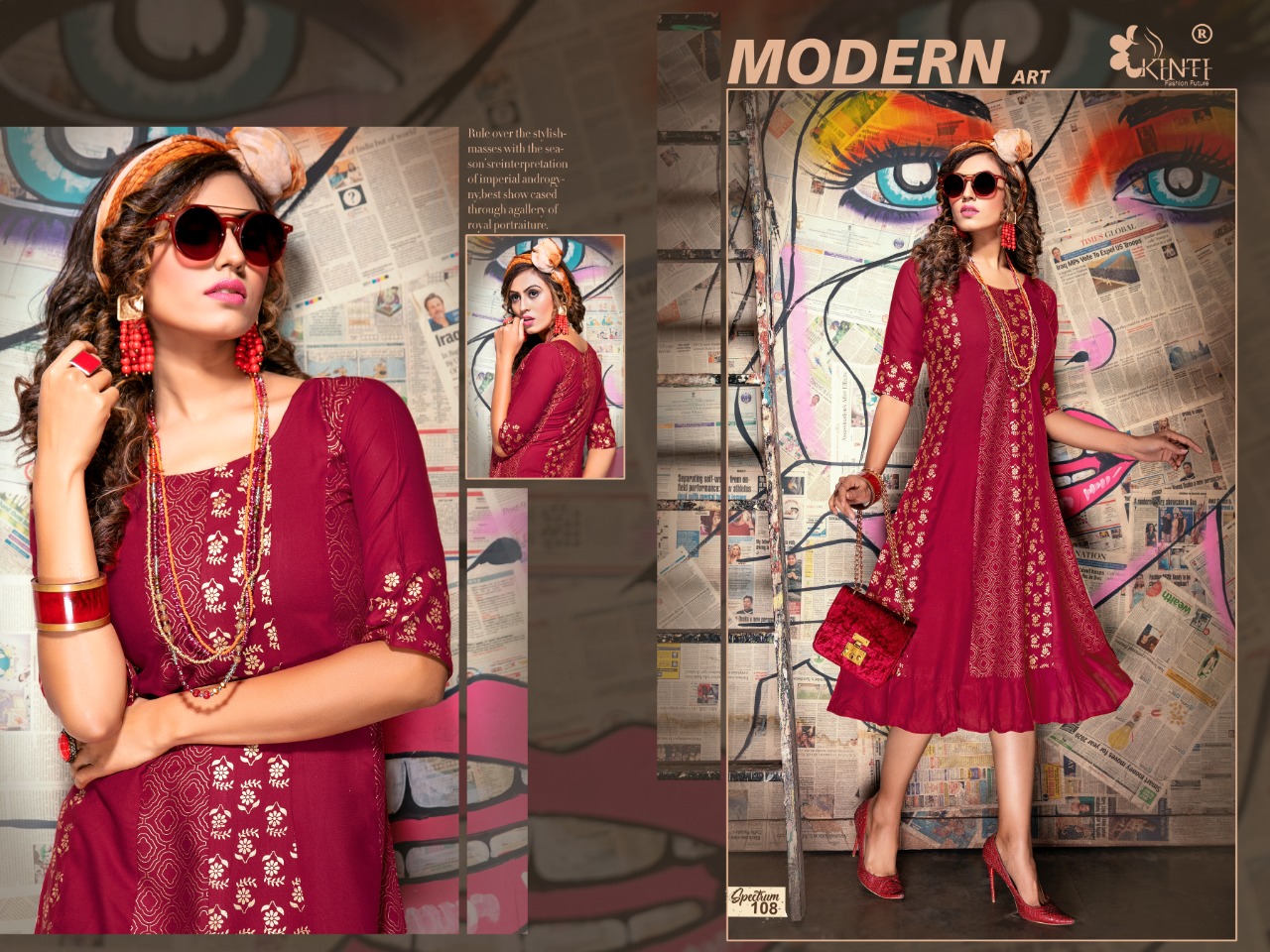 Kinti Presents Spectrum  Designer Kurti