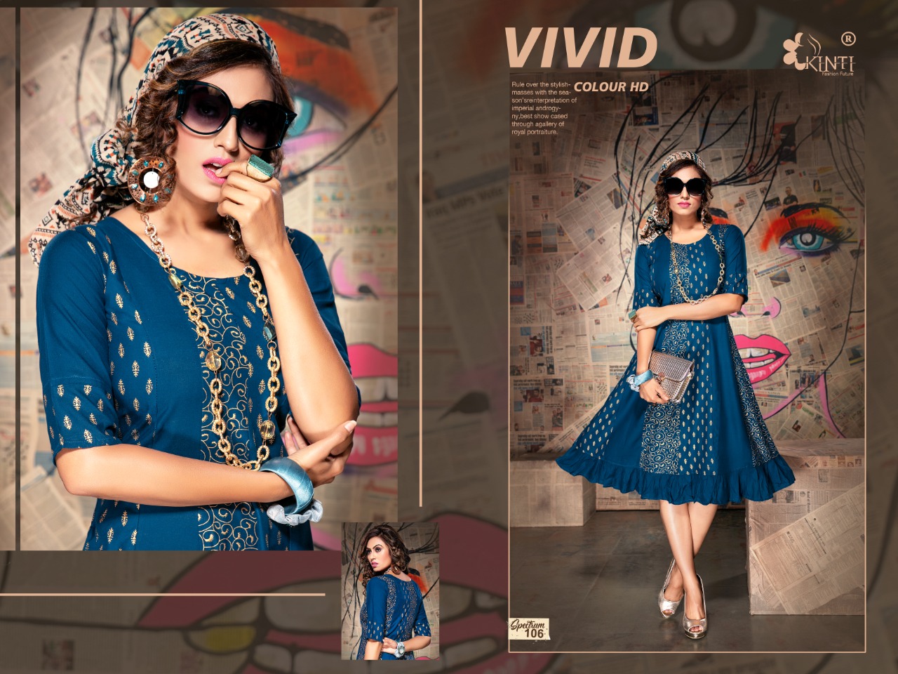 Kinti Presents Spectrum  Designer Kurti