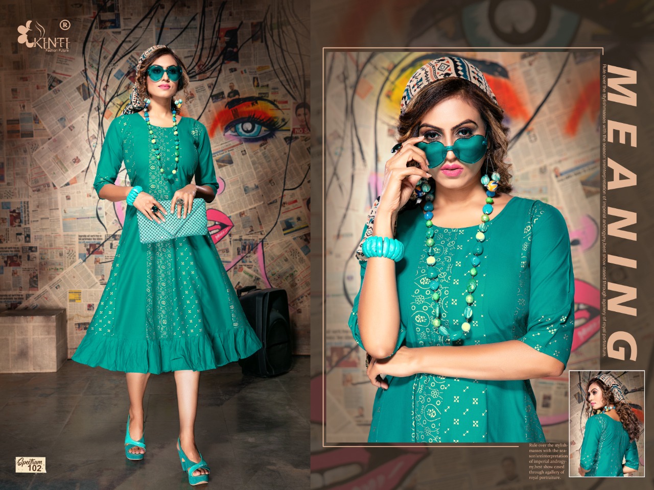 Kinti presents Spectrum Designer kurti 4