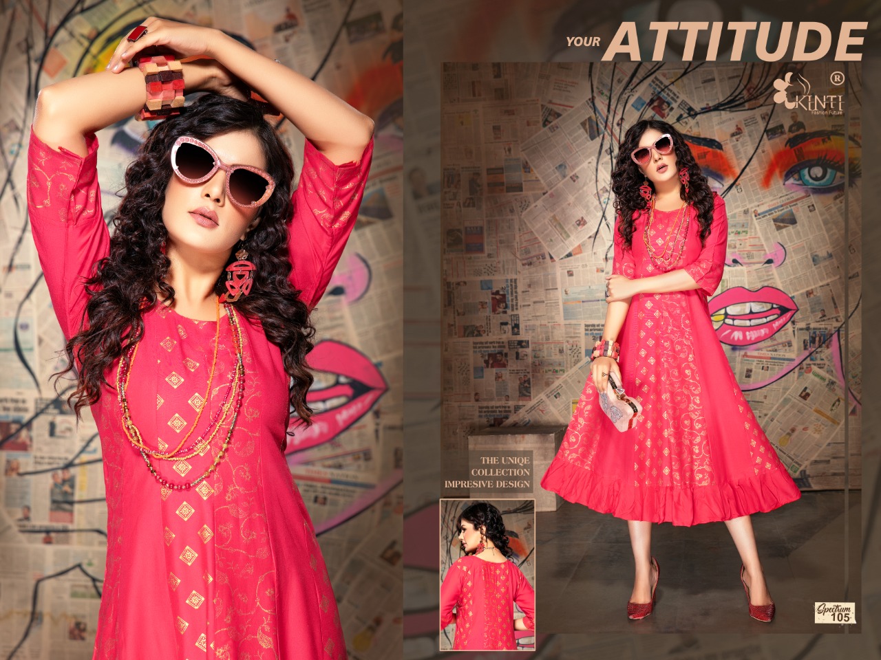 Kinti Presents Spectrum  Designer Kurti