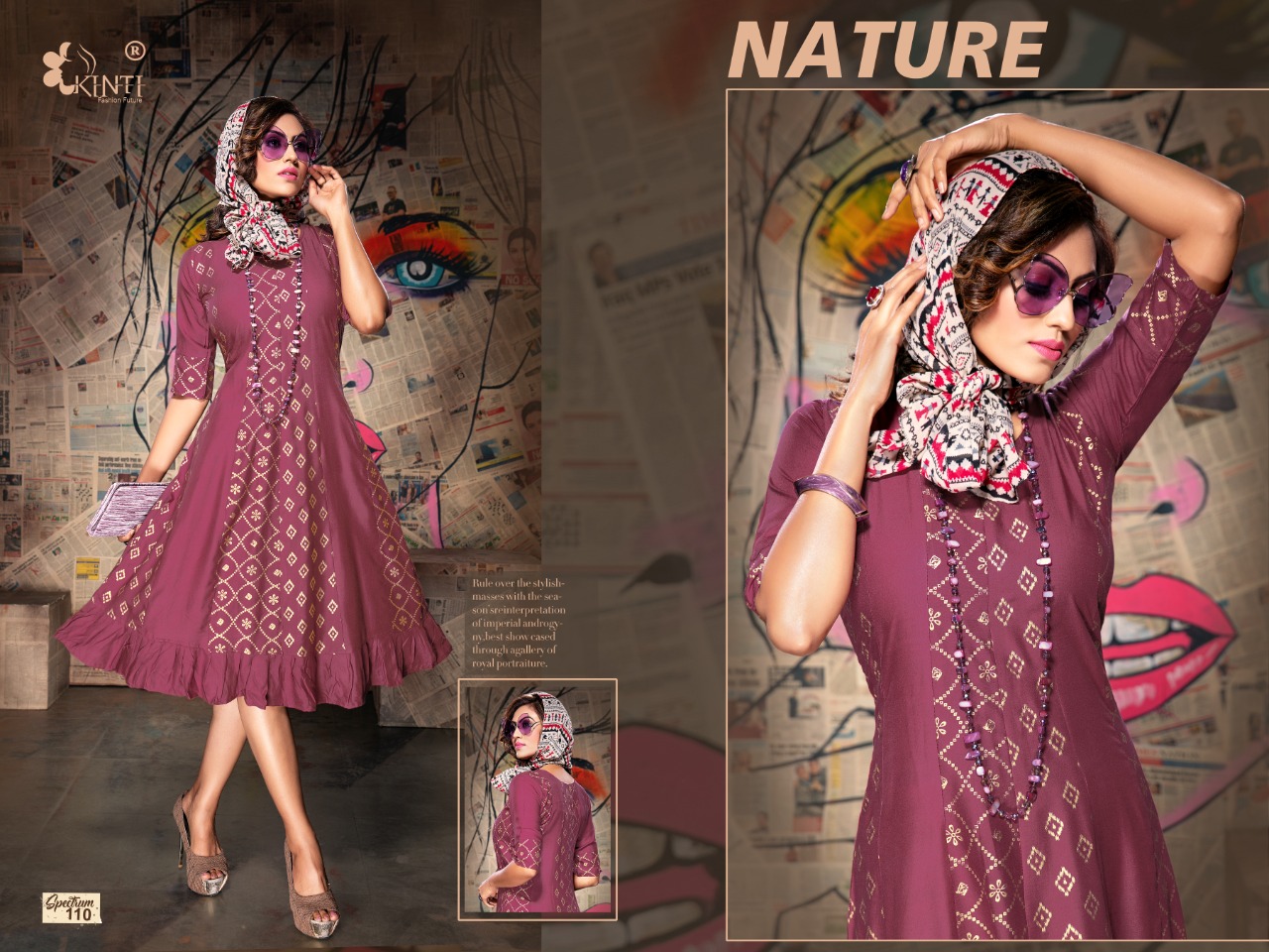 Kinti Presents Spectrum  Designer Kurti
