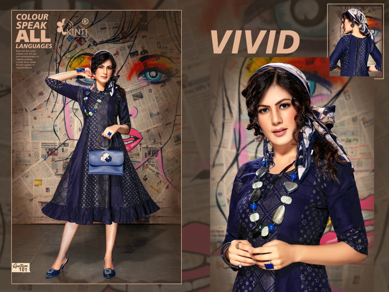 Kinti Presents Spectrum  Designer Kurti